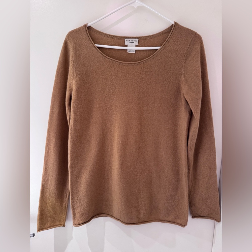 Club Monaco Cashmere Camel Top